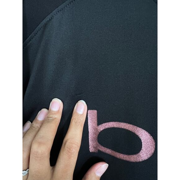 Bebe Sport Mesh Shoulder Black Logo Top Size 2X - Picture 2 of 8